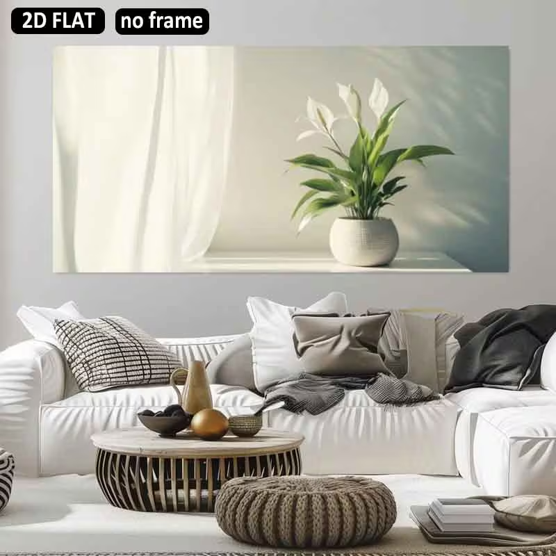 Peace Lily White - (1 Stück ungerahmt) 2D Flach, 2D