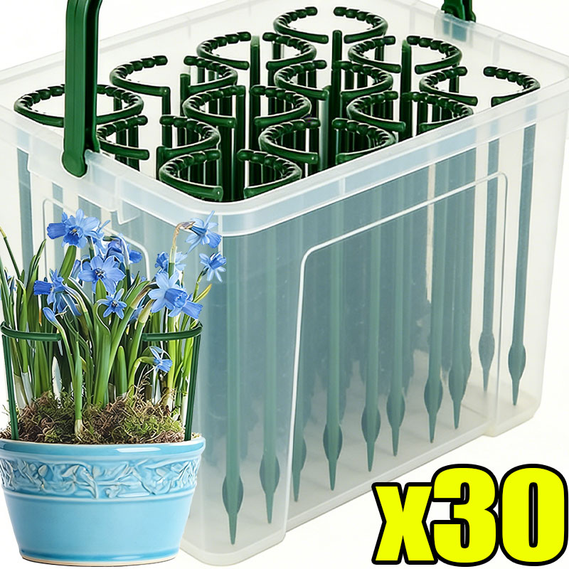 Plant Parent Tools - 30-1 Stück Kunststoff-Pflanzenstütze, halbkreisförmiger Stabhalter, Gartenarrangement,