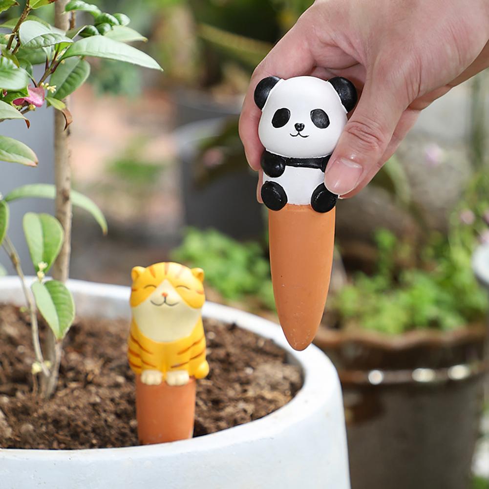 Plant Parent Tools - 4-teiliges Set Pflanzenbewässerungsspieße: Niedliche Tier-Selbstbewässerungsstifte mit